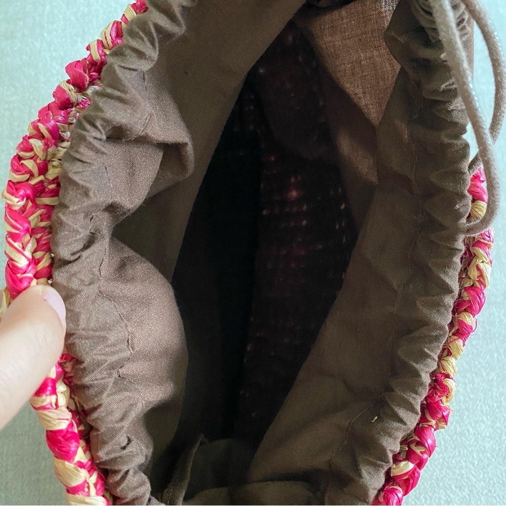 Handwoven Pink and Tan Tote Bag - Picture 5 of 5